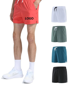 Pantalones Cortos Deportivos de Secado Rápido, Ecológicos, con Logotipo Personalizado, Bolsillos Laterales, Tela Personalizada, Diseño Informal Desgastado, Servicio OEM, Color Sólido - Product Image 1