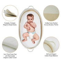 Couche-culotte pliable en corde de coton, moquettes pour bébés, panier à langer avec coussin épais