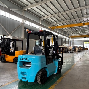 Forklift Diesel Tavol 3T Ban Solid Tugas Berat Counterweight Besi Cor Tiang Tiga Tingkat Hidrolik Untuk Penggunaan Dalam Ruangan - Product Image 6