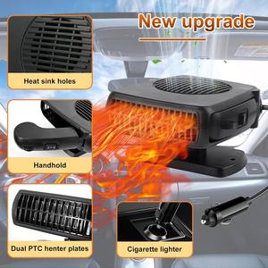 12/24V 200W taşınabilir oto elektrik oto kaloriferi cam 360 derece Rotationdc elektrik hava fanı ABS fiş ısıtıcı - Product Image 3