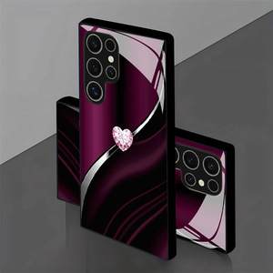 Cover per Cellulare in Vetro Temperato e TPU <span class=keywords><strong>con</strong></span> Stampa Cuore Glitterato per Samsung <span class=keywords><strong>Galaxy</strong></span> S8 S9 S10 S20 S21 S22 S23 S24 S25 S26 - Product Image 4