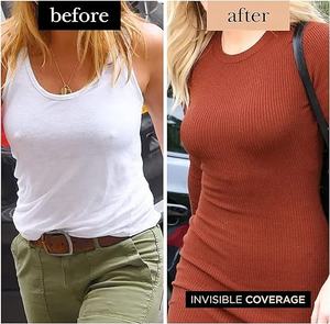 แผ่นปิดจุกนมซิลิโคนแบบไม่ติดกาว รูปทรงกลม ขนาด 7 ซม. ใช้ซ้ำได้ สำหรับใส่กับเสื้อผ้าที่ไม่มีสายบรา - Product Image 6