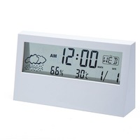 Jam alarm digital Dekorasi Rumah, Jam alarm digital layar LCD besar untuk meja kecil