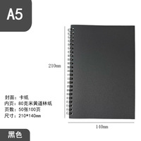 Vente en gros d'usine de carnets à spirales simples pour étudiants et bureaux, carnets de réunion de bureau épais multicolores, carnets à spirales A5