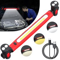 Lampe de travail sous le capot, rechargeable par USB, lampe de réparation automobile sous le capot, lampe de travail magnétique, lampe LED pour outils automobiles, lumière rouge et blanche