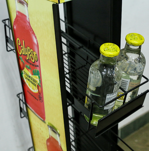 Soporte de <span class=keywords><strong>Metal</strong></span> para botellas, estante de exhibición para latas de bebidas, vino, supermercado, caja de almacenamiento de cerveza, botellas de Cola - Product Image 4