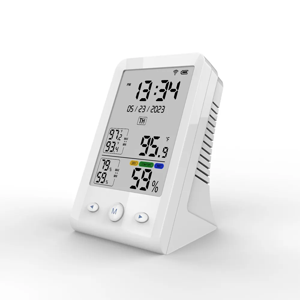 CE RoHS certificate Indoor temperature and humidity meter Real-time monitoring Highly accurate sensor desktop Hygrometer