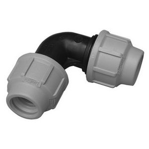 Gomito Dianflex da 25mm a 90 Gradi per Tubi da Giardino in Polietilene - Connettore Essenziale - Product Image 1