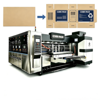 Machine de découpe et d'impression flexographique à trois couleurs entièrement automatique à grande vitesse pour boîtes en carton ondulé à encre aqueuse