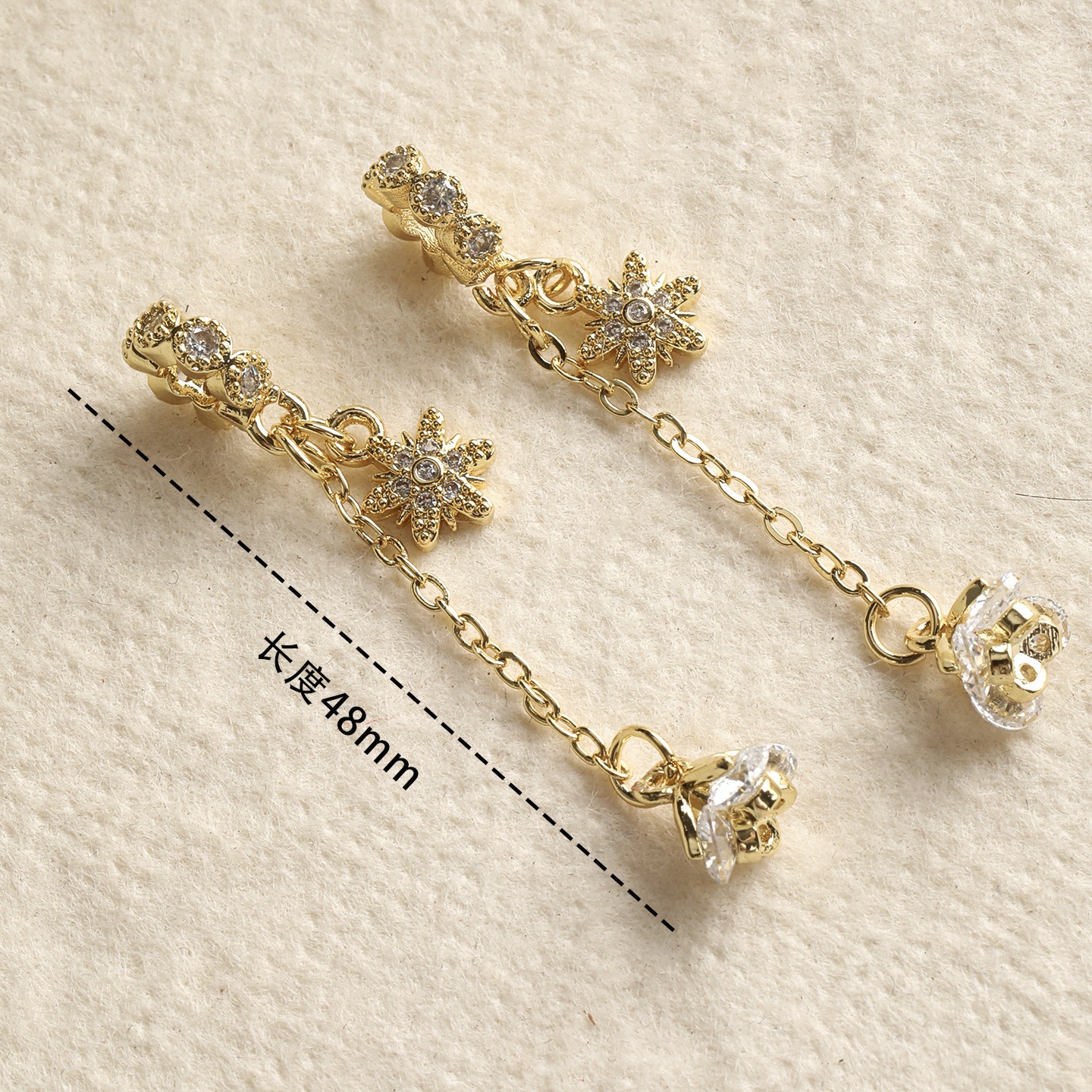 Gold plated copper heart shape chain