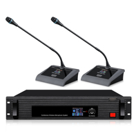 M3001 UHF Dijital Kablosuz Konferans Sistemi Kontrol Cihazı DQPSK Güvenli Toplantı Mikrofon Sistemi Frekansı Yerinde Ayarlanabilir