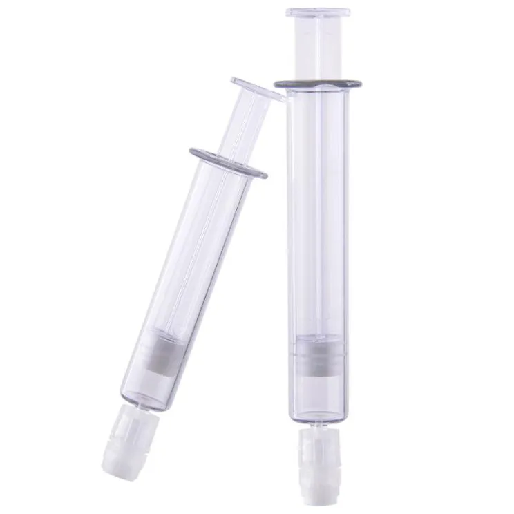 1Ml 3Ml 5Ml 10Ml Doorzichtige Plastic Olie Voorgevulde Spuit Met Luer Slot Met Meet Cosmetische Luchtloze Fles