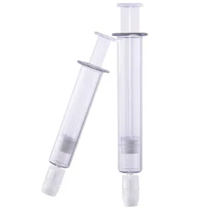 1毫升3毫升5毫升10毫升透明塑料油预充注射器，带鲁尔锁，带测量化妆品无气瓶
