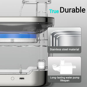 <span class=keywords><strong>Meilleure</strong></span> vente Pompe <span class=keywords><strong>silencieuse</strong></span> Batterie potable <span class=keywords><strong>Fontaine</strong></span> d'<span class=keywords><strong>eau</strong></span> automatique intelligente sans fil pour animaux de compagnie avec capteur infrarouge - Product Image 4