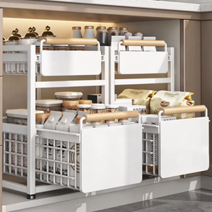 Organizzatori di cucina e di stoccaggio sotto il <span class=keywords><strong>lavandino</strong></span> in acciaio al carbonio metallo tirare fuori spezia Rack per <span class=keywords><strong>lavandino</strong></span> di <span class=keywords><strong>scarico</strong></span> - Product Image 5
