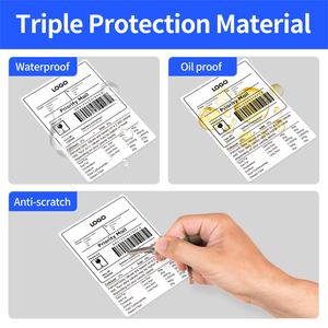 Trực tiếp máy in nhiệt tương thích 100mm 150mm 500mm trắng tự dính mã vạch nhãn giấy đa mục đích nhiệt nhạy cảm nhiệt - Product Image 4