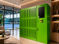 Casillero Inteligente de Alquiler de Equipos Deportivos, Gabinete de Alquiler Inteligente de Autoservicio con Pantalla Grande para Gimnasios, Clubes, Tenis y Pádel