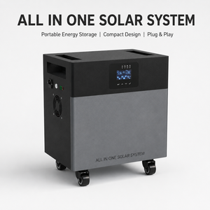 Système d'énergie solaire portable tout-en-un 300W 500W 1200W 2500W avec batterie LiFePO4 et panneau solaire pliable - Product Image 1