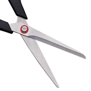 Ciseaux de bureau en acier inoxydable, lame droite, manche noir et rouge, usage domestique, lot en vrac - Product Image 3