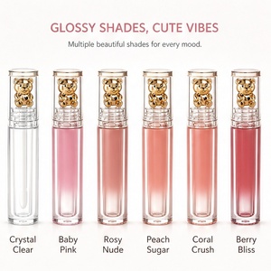 Gloss à lèvres repulpant naturel, personnalisé avec votre marque, aromatisé, avec tube dégradé pour maquillage de fête, logo personnalisé - Product Image 2