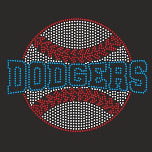Tùy Chỉnh Bling Bóng Chày Kim Cương Hình Dạng Logo In Los Angeles La Cho Dodgers Rhinestone Sắt Trên Chuyển Cho T-Shirts Thủy Tinh - Product Image 4