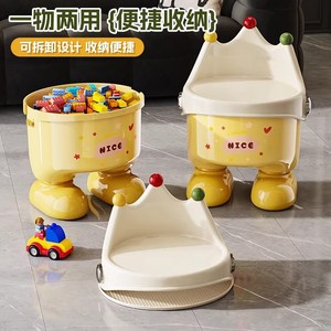 Children's Storage Stool Large <b>Square</b> Type Plastic With Storage For 1-2 Years Kids - Product Image 5