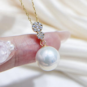 อุปกรณ์ทำเครื่องประดับมุก DIY ตัวเรือนเงินแท้ S925 สำหรับจี้มุกทรงกลมขนาด 10-13 มม. แบบแท่งเปล่า สร้อยคอแฟชั่นสำหรับผู้หญิง รุ่น 31465 - Product Image 3