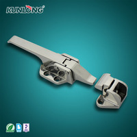 SK1-903 Serrure cylindrique sans clé de marque KUNLONG, polie miroir, en SUS304, avec levier central, loquet de compression et poignée, serrure personnalisée