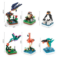 Nouvel article Wange Animal Birds 6 styles de blocs de construction assortis mélangés