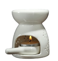 Lampe chauffe-cire écologique en porcelaine pour bougies chauffe-plat et huiles essentielles, diffuseur de parfum en céramique pour l'automne/le printemps