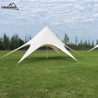 Ventes directes d'usine Tente grande étoile personnalisée pour glamping et auvent de plage Bâche de camping en plein air