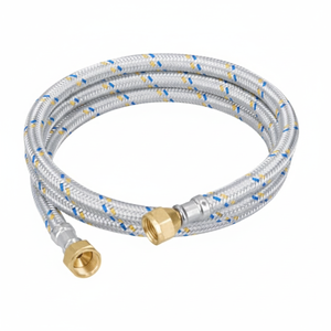 FGA-15 tubo del carburante del Gas in alluminio nero liscio 3/8 'X 3/8' 150 cm per la lunghezza del taglio dell'acqua disponibile per l'uso del tubo dell'aria della pompa per calcestruzzo - Product Image 1