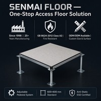 Panneau de plancher surélevé moderne en acier HPL antistatique 600x600x35mm, stratifié ESD, capacité de charge personnalisable, surélevé