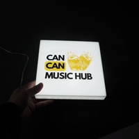 Boîte lumineuse publicitaire 3D en acrylique, cube lumineux personnalisé, boîte lumineuse publicitaire en acrylique imperméable, boîte lumineuse LED illuminée