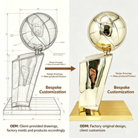 Trofeo de Campeonato de Baloncesto Personalizado, Chapado en Oro, Premio de Metal para Finales de Liga, Recuerdos para Fanáticos, Eventos Corporativos