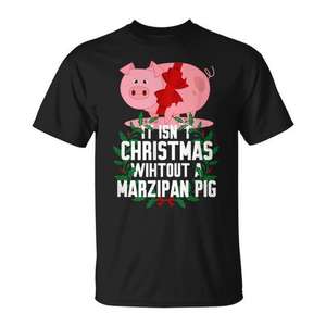 T-shirt promotionnel cochon en marzipan de Noël norvégien traditionnel - Product Image 1