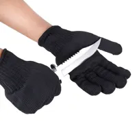 Перчатки устойчевые срезу ячеистая сеть нержавеющей стали безопасность работы перчатки анти-slash устойчивый к шипу порезов перчатки
