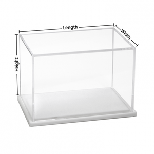 Custom Size Acrylic Display Box  Clear Showcase  Shoe Box Transparent Gift Box with Black  Red  Yellow  White Base