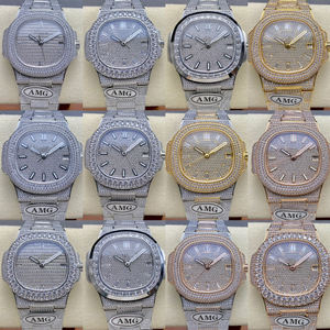 Reloj Mecánico Automático de Lujo con Moissanita y Oro de 18K, Correa de Acero Inoxidable de 22mm, Esfera con Diseño de Galaxia y Cielo Estrellado, Reloj de Diseño Personalizado - Product Image 2