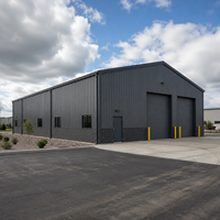 Entrepôt à structure en acier à travée libre conforme EN 1090, atelier métallique préfabriqué étanche, bâtiment de stockage, garage, hangar