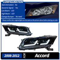 Pour Accord huitième génération phare assemblage mise à niveau feux diurnes lentille LED 12V nouveau transfrontalier