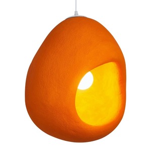 Nordic Vintage Dining Room Pendant Light in Orange Wabi-Sabi Style Retro Bedroom/<b>Study</b> <b>Lamp</b> with AC Power Middle Sizes - Product Image 4