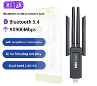 Nouveautés Adaptateur WiFi USB Mini Dongle Bluetooth Double Bande 1300 Mbps 2.4/5 GHz pour PC/Ordinateur Portable/Ordinateur de Bureau Récepteur Externe