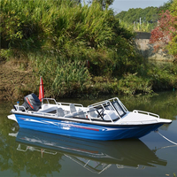 Bateau de pêche professionnel en aluminium 14,8 pieds (4,5 m) – Nouveau design, bateau de pêche à moteur en aluminium soudé haute vitesse à vendre
