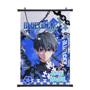 Affiches murales en tissu de haute qualité, 40*60cm, 60*90cm, 80 motifs, style Anime japonais, à motifs bleus, type défilement - Product Image 1