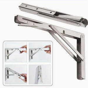 เหล็กกล้าไร้สนิม 304 แบบหนาสำหรับใช้ในครัวเรือน ชั้นวางของแบบพับได้ติดผนัง รับน้ำหนักได้ดี - Product Image 5