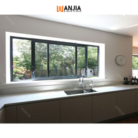 Ventanas de Aluminio de Diseño Moderno AS2047 Australianas, Ventanas de Balcón Impermeables de Doble Vidrio, Ventanas Corredizas Horizontales