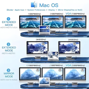 Hub multifonction 12 en 1, <span class=keywords><strong>station</strong></span> d'accueil, adaptateur USB Type C, 12 ports, aluminium, avec USB 3.0, VGA, PD, SD/TF, 3,5 mm pour Mac, ordinateur portable - Product Image 6