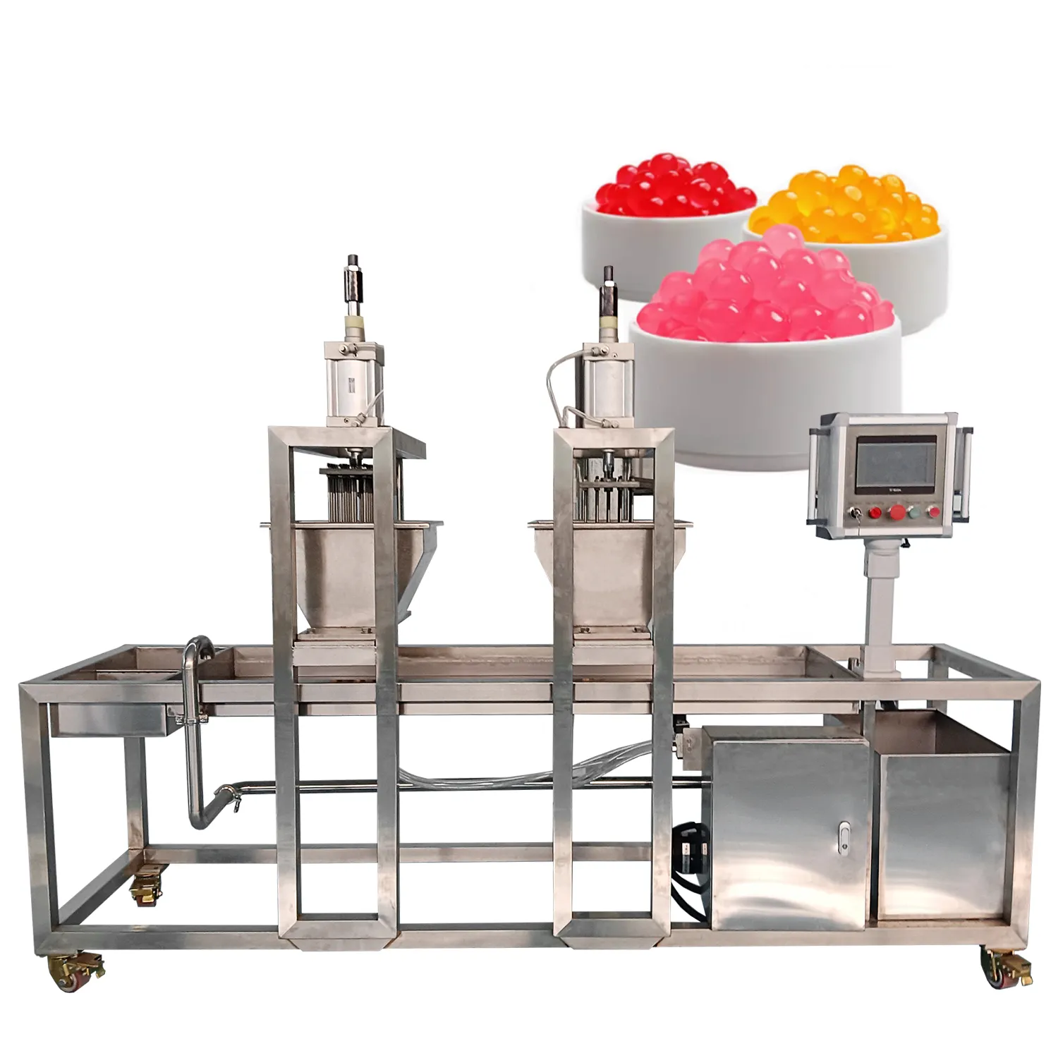 Máquina de fazer bolas de gelatina para lanches, máquina de molde boba, máquina de estourar boba