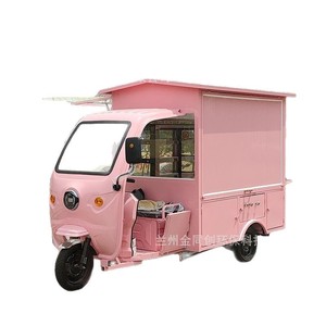 Camion de vente de crème glacée 4 roues en acier inoxydable, style capsule moderne, compartiments isolés, utilisation extérieure - Product Image 2